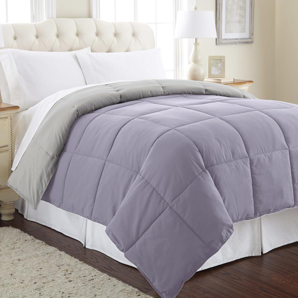 Amrapur Overseas Reversible down alternative comforter Multi Solid Reversible Twin Comforter (Blend with Polyester Fill) | 2DWNCMFG-AMS-TN