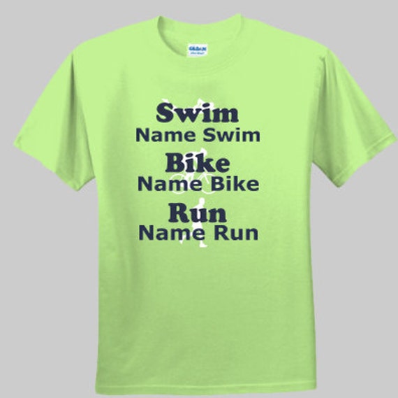 Custom Male Triathlete Support Unisex T-Shirt For Supporting Friends & Family On Race Day Who Swim Bike Run, A Great Surprise Gift