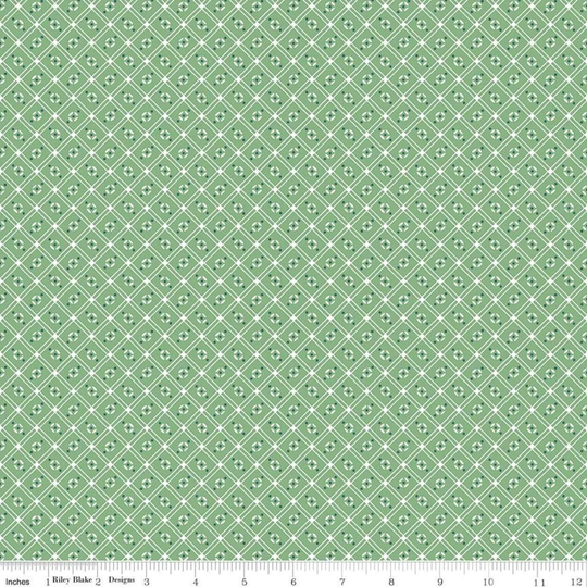 Lori Holt Cook Book Linoleum Alpine Green Fabric From Riley Blake