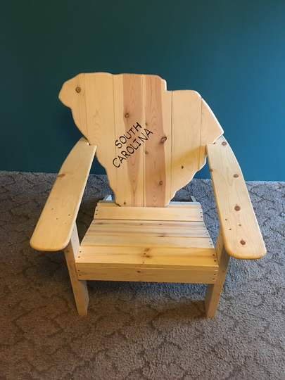 South Carolina Adirondack Chair, White Pine, Buy Wholesale