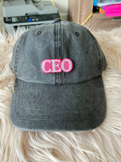Ceo Patch Dad Baseball Hat | Distressed Black