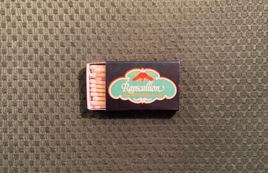 Vintage Matchbook, Rapscallion, Seafood House, Restaurant, Reno, Nevada, Matchbox, with Wooden Match Sticks, Free Ship in Usa