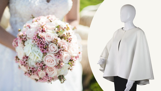 Wedding Capelet, Wedding Poncho, Ecru Cape, Womens Open Bridal Coats, Cape