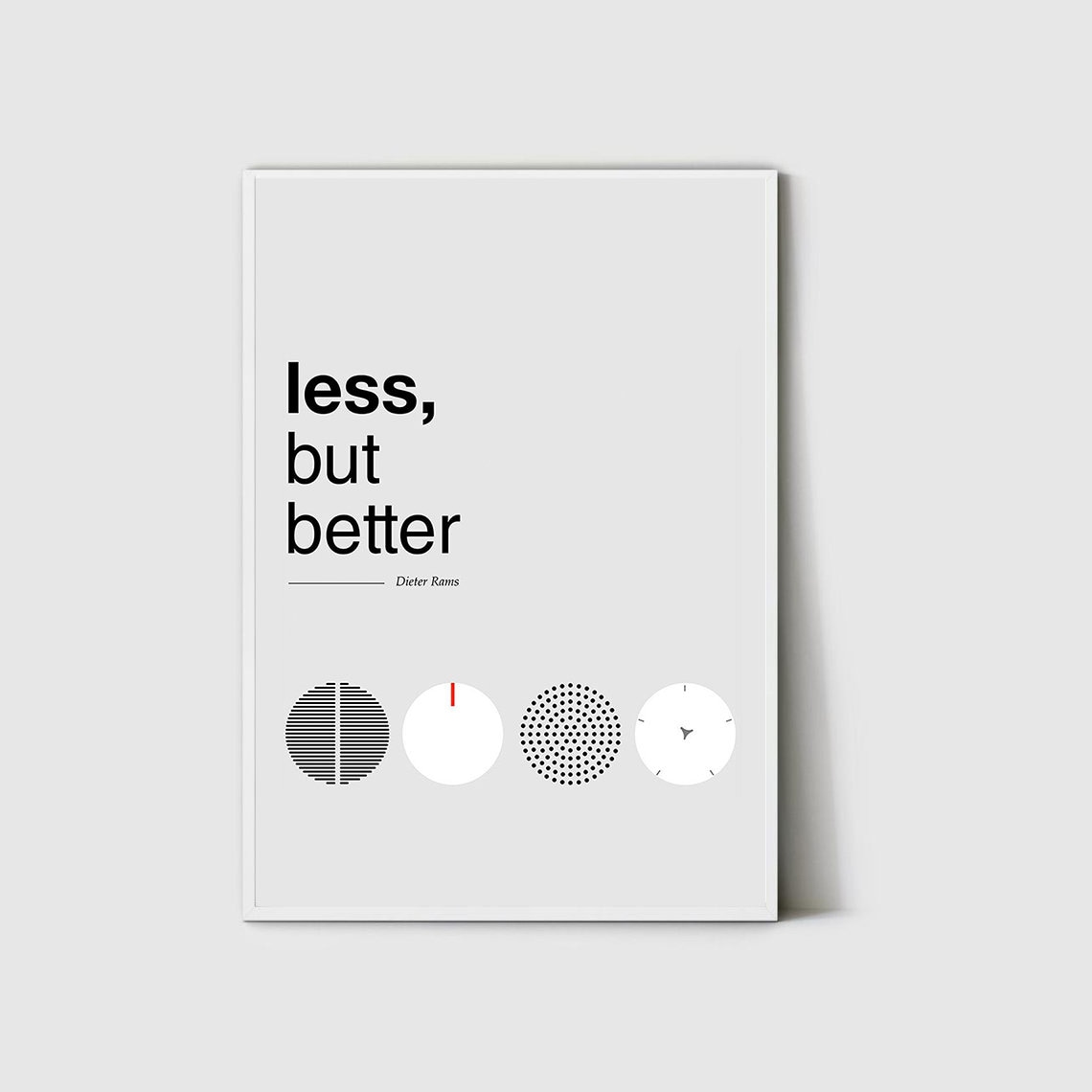 Dieter Rams Decor, Less But Better, Design Quotes, Print, Braun Print, Art
