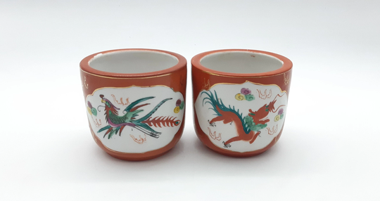 Pair Of Lung Fung Ceramic Burners Or Planters