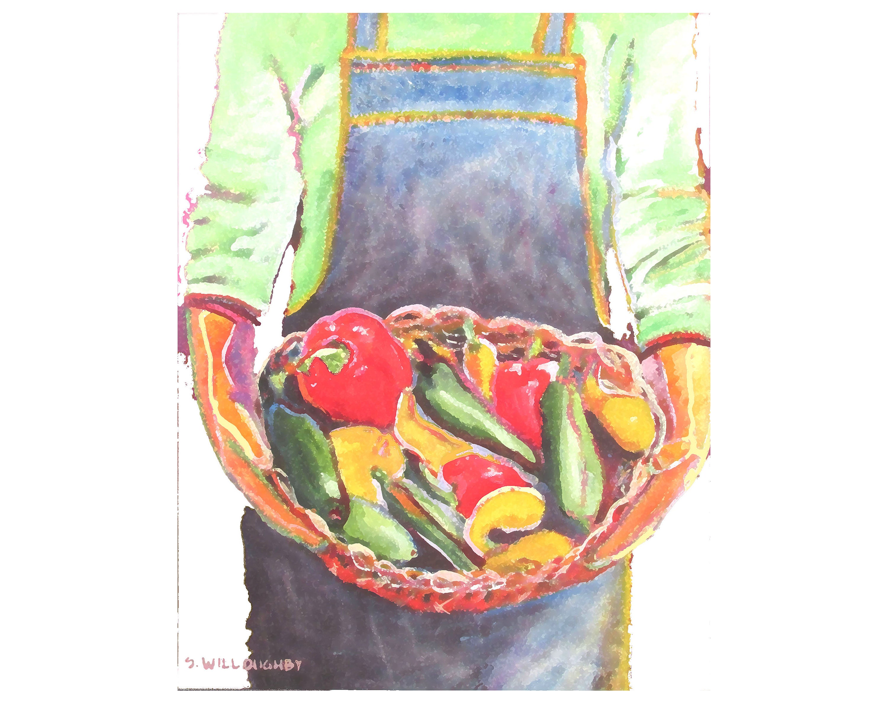 Wall Art Print - Harvest Gardener Farm To Table Farmhouse Country Chic Garden Lover"