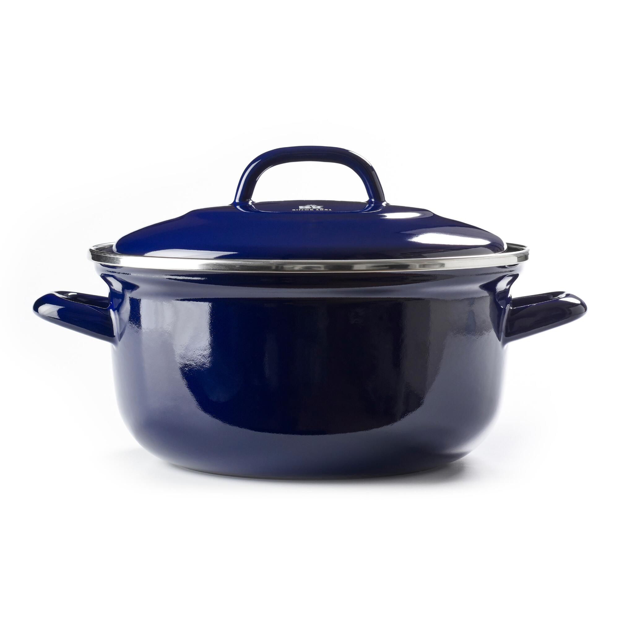 2.5 Quart BK Indigo Blue Enamel Carbon Steel Dutch Oven by World Market