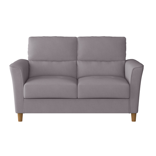 CorLiving Georgia Casual Light Grey Polyester/Blend Loveseat in Gray | LGA-202-L