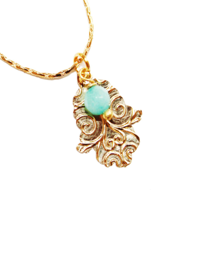 Hamsa Necklace, Charm Horse Shoe Charm, Evil Eye, Horseshoe Gold Filled Hamsa, Hamsa