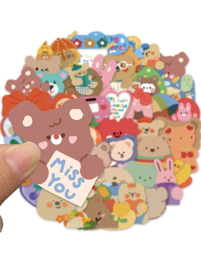 50Pcs Cute Bear Stickers