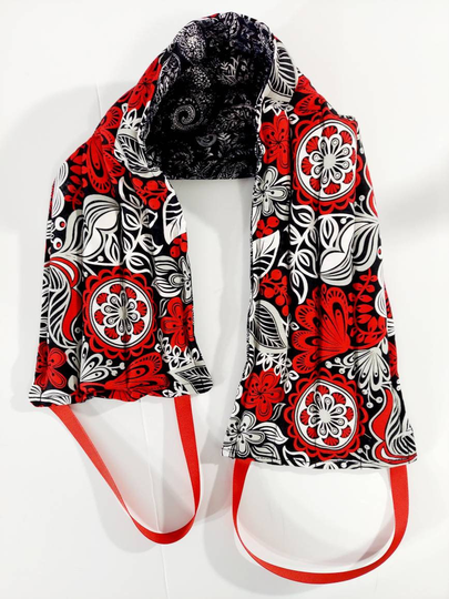 Rice-Flax Seed Therapeutic Heating/Cooling Wrap, Eye Bag, Rice Heat Pad, Cold Pack, Flowers, Paisley