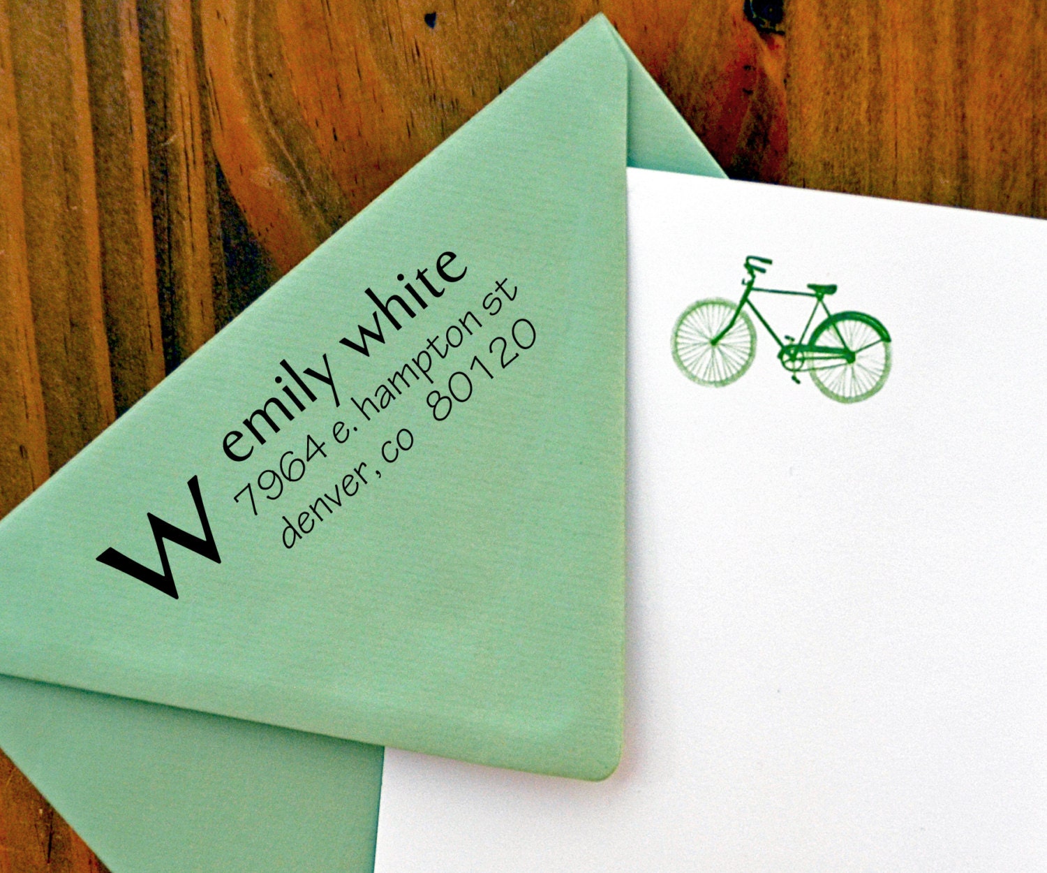 Personalized Address Stamp - Initial Monogram Self Inking
