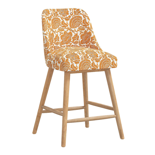 Print Kian Upholstered Counter Stool: Pink by World Market