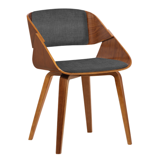 Armen Living Ivy Contemporary/Modern Polyester/Polyester Blend Upholstered Side Chair (Metal Frame) in Black | LCIVCHWACH