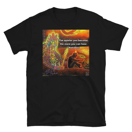 Ram Dass Quote/Short-Sleeve Unisex T-Shirt Art & Quote High Vibe 43Tribe Level 1 Quality -2021
