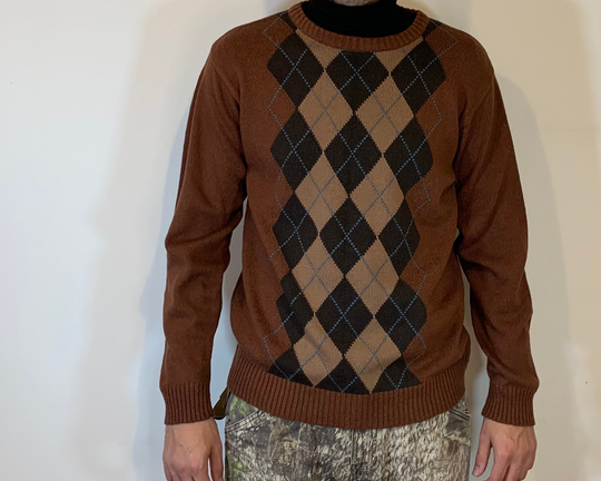 Vintage Cotton Blend Knitted Crewneck Sweater Pullover Jumper Size M Men Oscar De La Renta