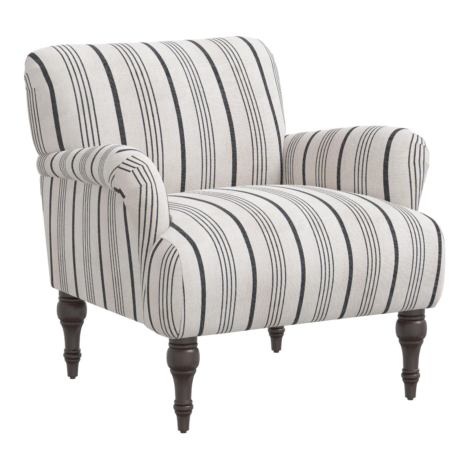 Print Westerly Upholstered Chair: Gray/Natural by World Market