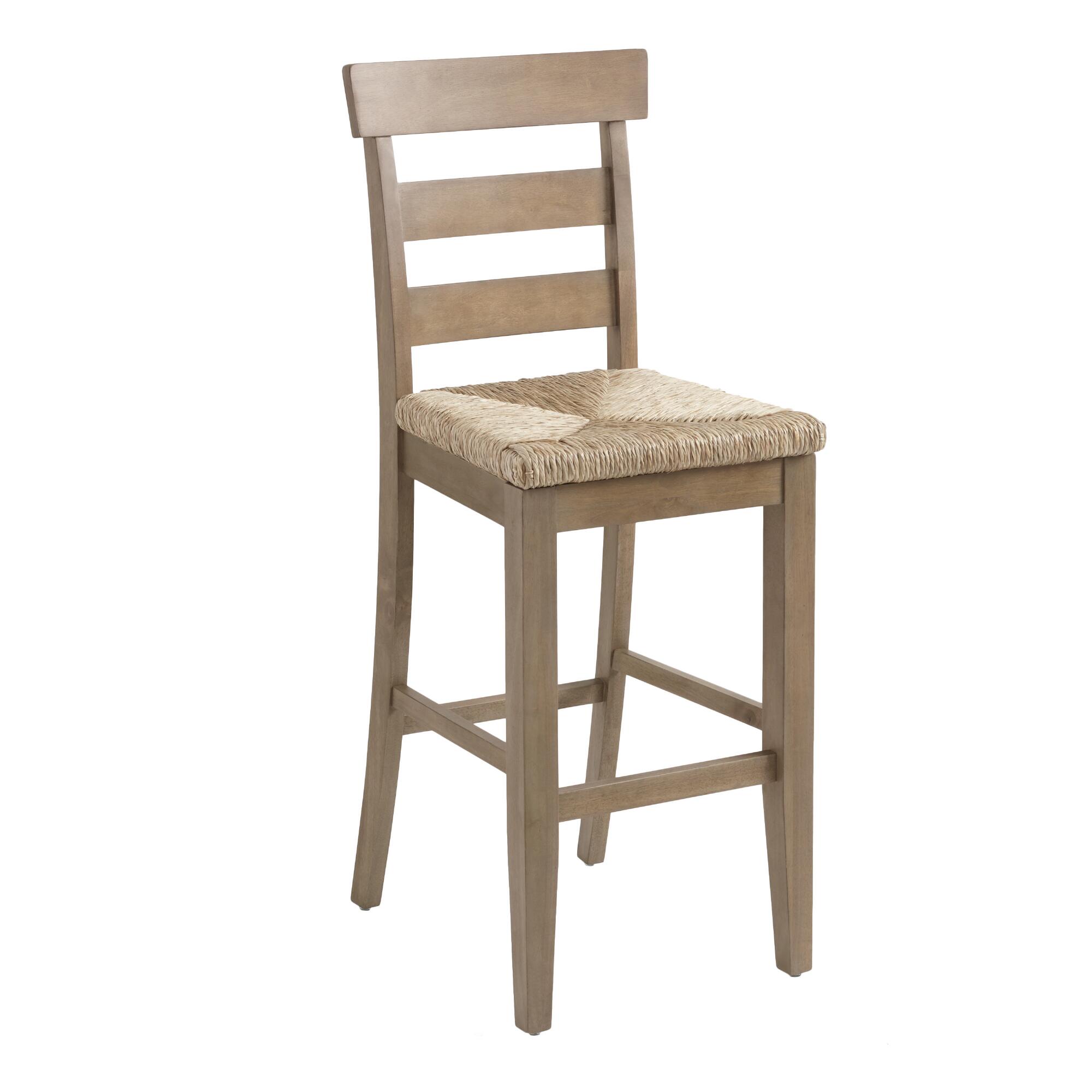 Wood and Seagrass Amelia Barstool: Natural by World Market