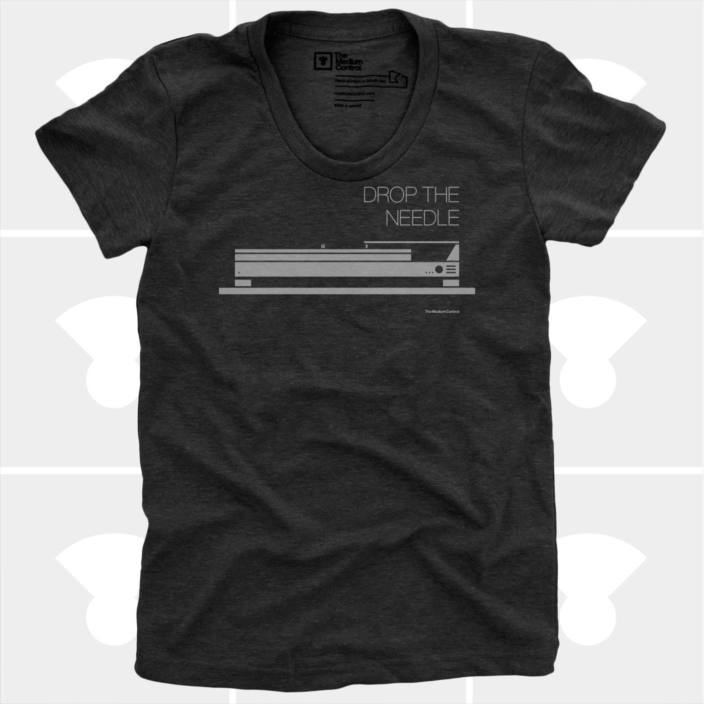 Dj Gifts Shirt Women, Guitar Gifts, Drop The Needle, Rock N Roll Tshirt, Womens Top, Gift For Turntable, Musician Music, Black