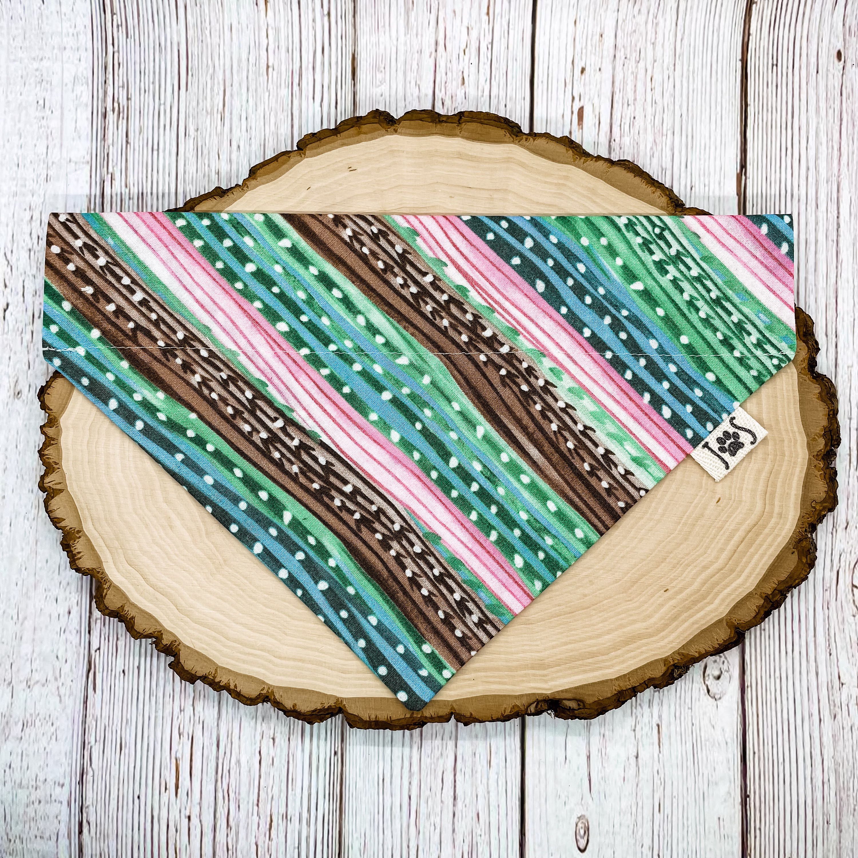 Boho Dog Bandana, Spring Western Over The Collar Cute Southwest Bandana