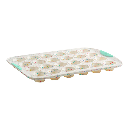Trudeau Confetti Structured Silicone 24c Mini Muffin Pan: Multi by World Market