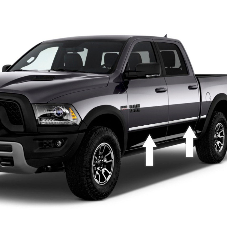 Chrome Side Door Trim Rocker Panel Molding Kit For 09-15 Dodge Ram