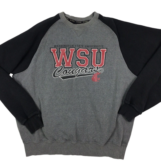 Y2K Washington State Cougars Crewneck Sweatshirt. High Quality. Very Soft. Size Tag Removed, Measures As An Xl
