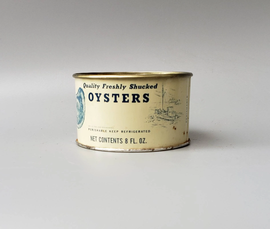 Vintage Oyster Tin Port Mahon Delaware Advertising Can