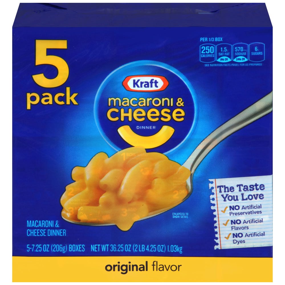 Kraft Original Flavor Macaroni & Cheese - 5 ct
