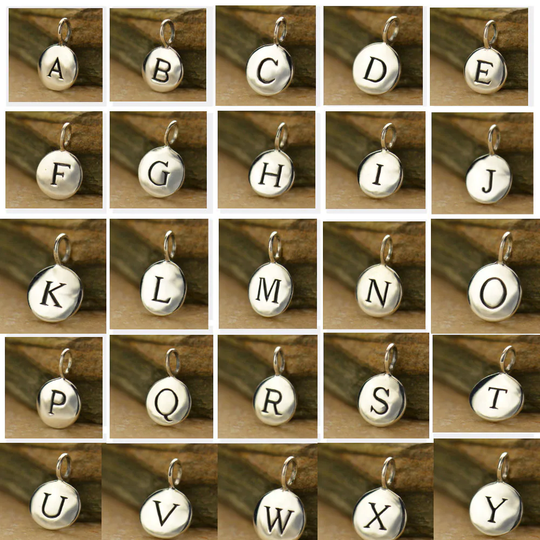 Letter Charms in Sterling Silver. Bulk Charms. Charms For Bracelets. Initial Charm