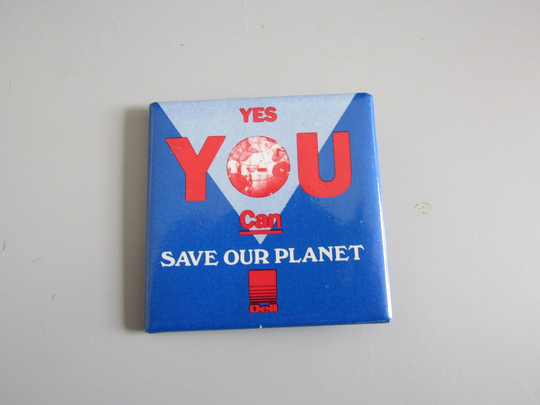 Vintage Dell Yes You Can Save Our Planet Pin Free Shipping