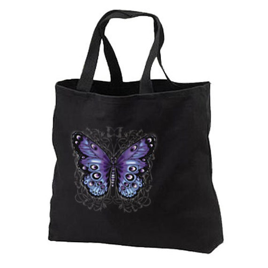 Gothic Butterfly New Black Tote Bag Book Shop Gifts Tattoo Art Cool