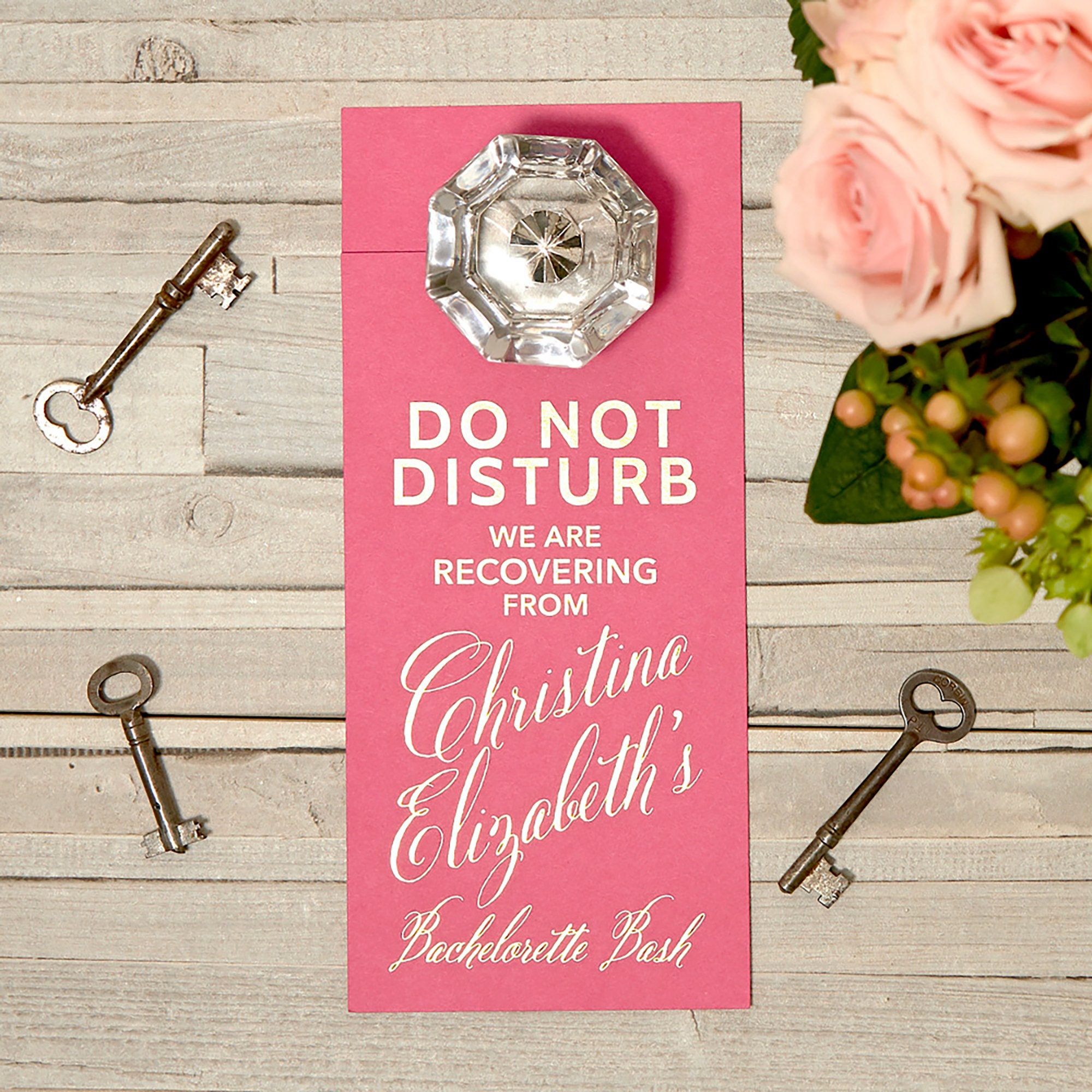 Personalized Bachelorette Bash Door Hanger - Party Favor, Goodie Bag Custom Hotel Welcome
