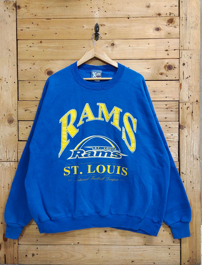 Vintage Lee Sports Rams St.louis National Football League Team Crewneck Sweatshirt Size 2xl