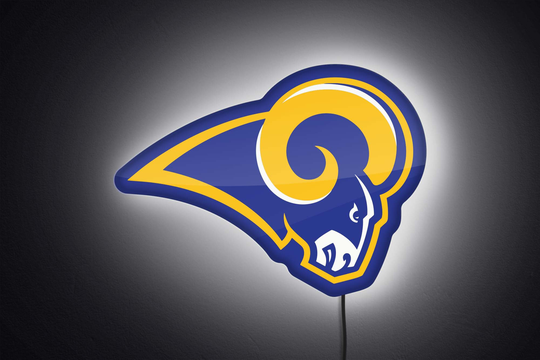 Los Angeles Old School Rams Led Backlit Sign, Nfl Football Wall Decor, Sports, Neon Light