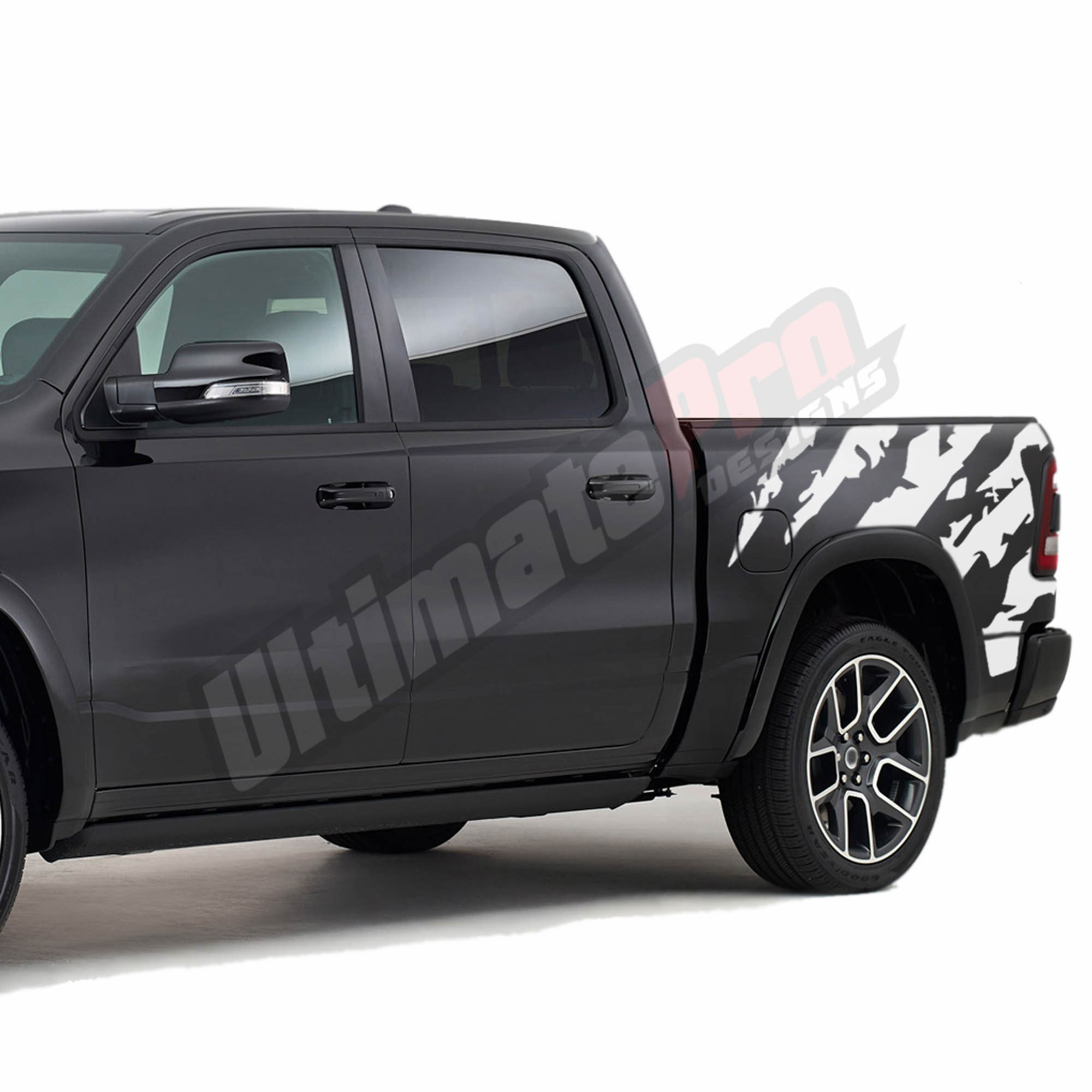 Bed Scratch Vinyl Decal Sticker Compatible With Dodge Ram Crew Cab Side Fender Srt8 2018 2019 2020 Splash Camo