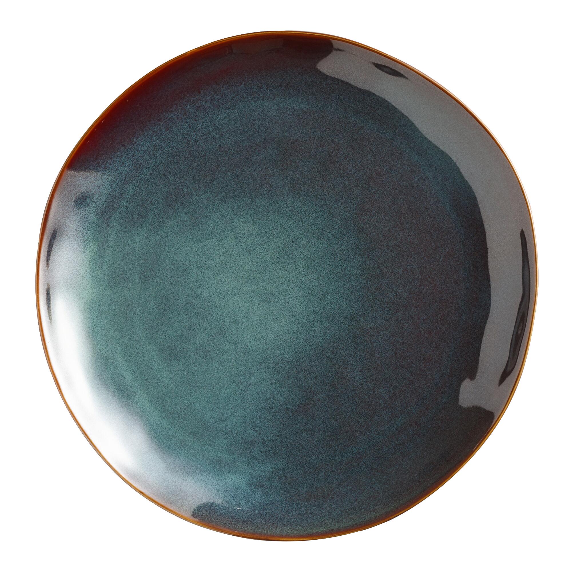 Indigo Organic Reactive Glaze Dinner Plates, Set of 2: Blue - Stoneware by World Market