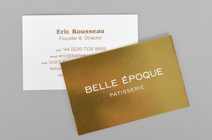 1000 Business Cards - Inline Metallic Foil 16 Pt Cover Stock W Uv Glossy Coating Custom Printed Visiting Calling Cards Gold