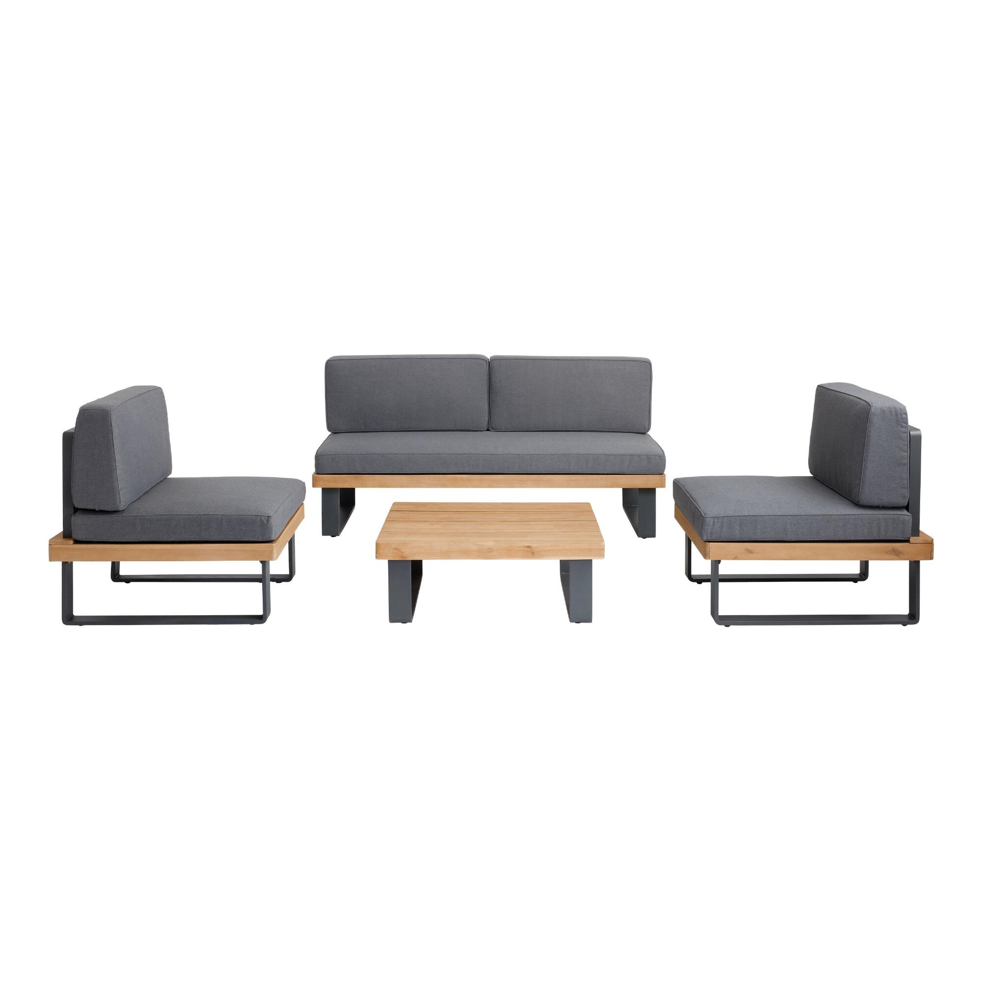 Alicante II 4 Piece Conversation Outdoor Patio Furniture Set by World Market