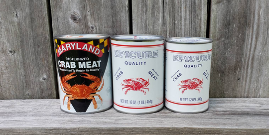 Vintage Crab Meat Tin Advertising Cans - Group Of 3