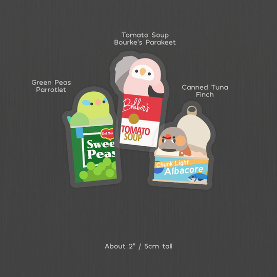 Canned Birbs Transparent Stickers
