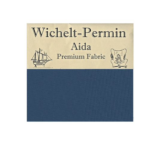 Wichelt Import Premium Cross Stitch Aida 14 Count Nordic Blue 18" X 25"