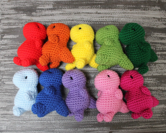 Mini Crochet Dinosaurs
