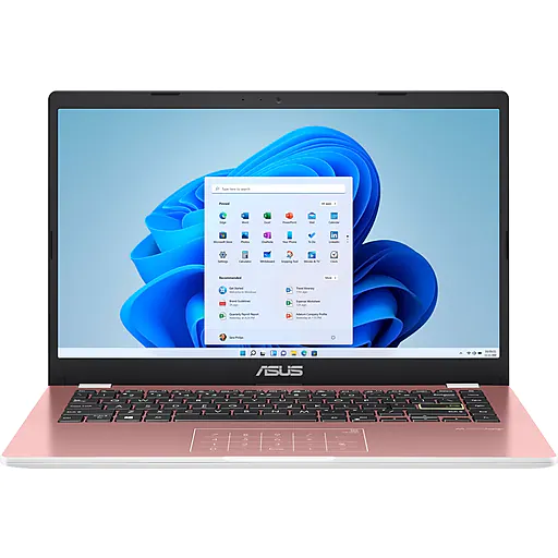 ASUS E410MA 14" Laptop, Intel Celeron N4020, 4GB Memory, 64GB eMMC, Windows 11 Home (E410MA-PINK11-N)