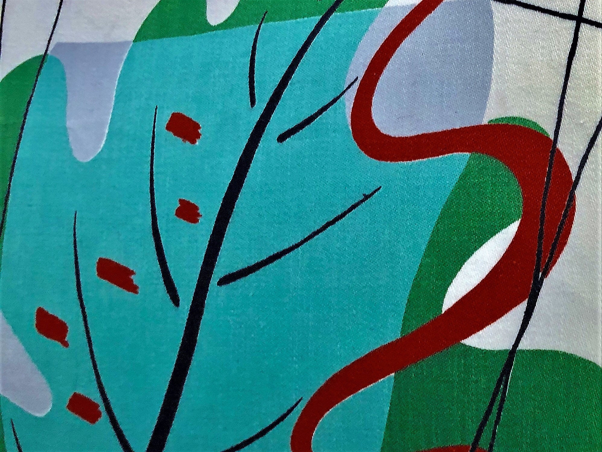 Atomic Mod Biomorphic Barkcloth Era Vintage Pillow With 50's Miami Beach Glam Style