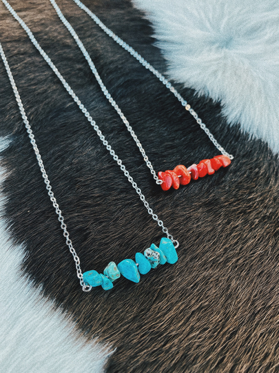 Western Beaded Bar Necklace