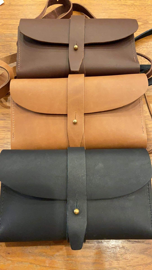 Urban Southern Crossbody Cross Body Brown Leather Purse Bag 9 in X 5 In, Wallet, Clutch, Fair Trade From Amish Lancaster, Pa