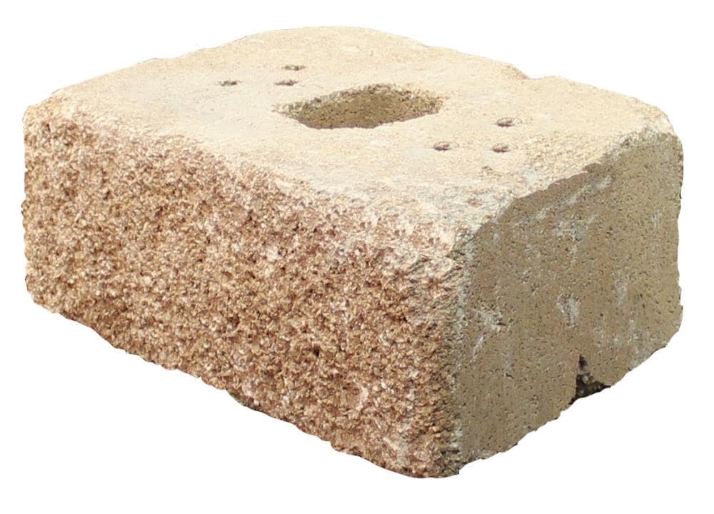 Lowe's 16-in L x 6-in H x 10-in D Sand/Tan Blend Retaining Wall Block in Brown | 163084507
