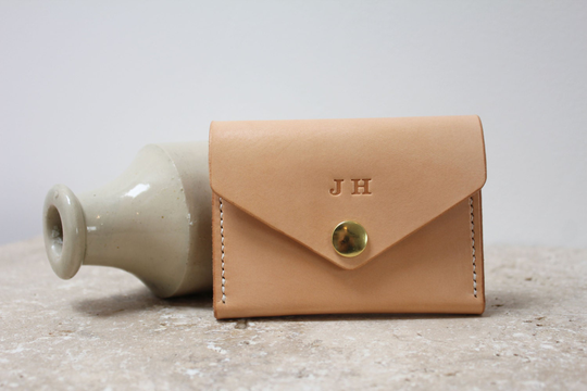 Handstitched Minimal Leather Purse/Wallet. Great Everyday Carry, Card Wallet Or Business Holder. Can Be Personalised With A Monogram