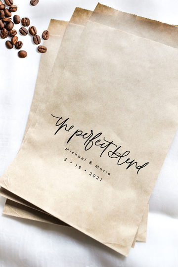 The Perfect Blend Favor Bag || Coffee Beans Wedding Favor Bag
